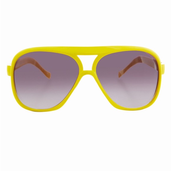 Sunglass Museum Accessories - NEW Yellow Aviator Sunglasses from Free People